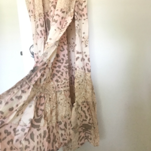 NWT Z&L Europe gold bead-trimmed neckline butterfly sleeves Dancing Queen DressM - Picture 5 of 13